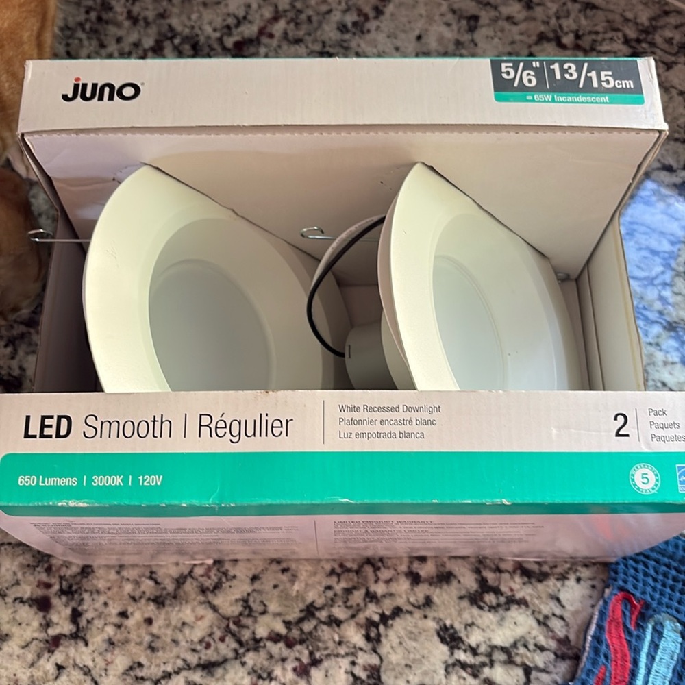 Juno LED smooth Recessed Downlight - 2 pack new in box